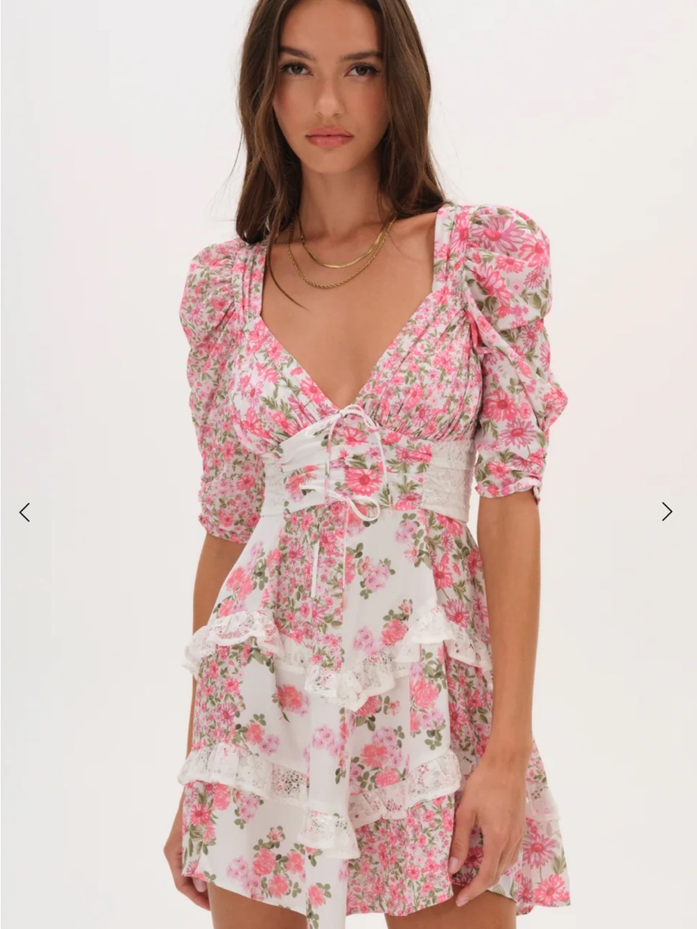 For Love and Lemons Rosalyn Mini Dress